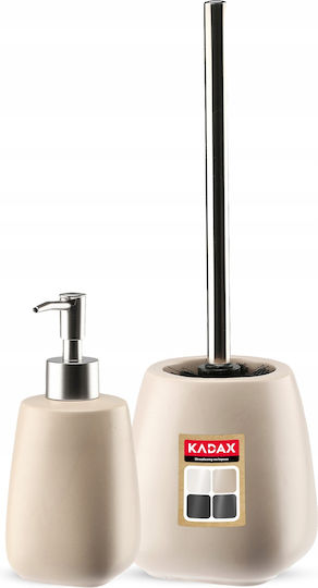 Kadax Комплект Аксесоари За Баня Керамика Бежов