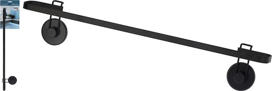 Rack de Baie Simplă De Perete cu ventuză de aspirație ​60x60cm Negru