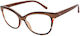 Readers Damen Lesebrille +2.50 in Braun Farbe B...