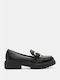 Decorative Buckle Moccasins 4296262-black-matte