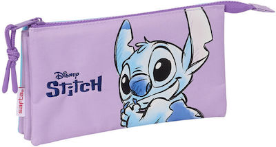 Safta Stitch Pencil Case with 3 Compartments