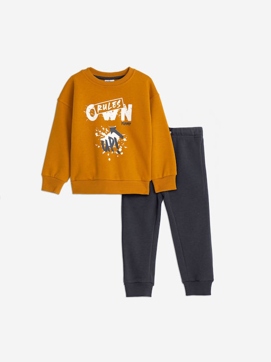 Funky Kids Sweatpants Set Brown