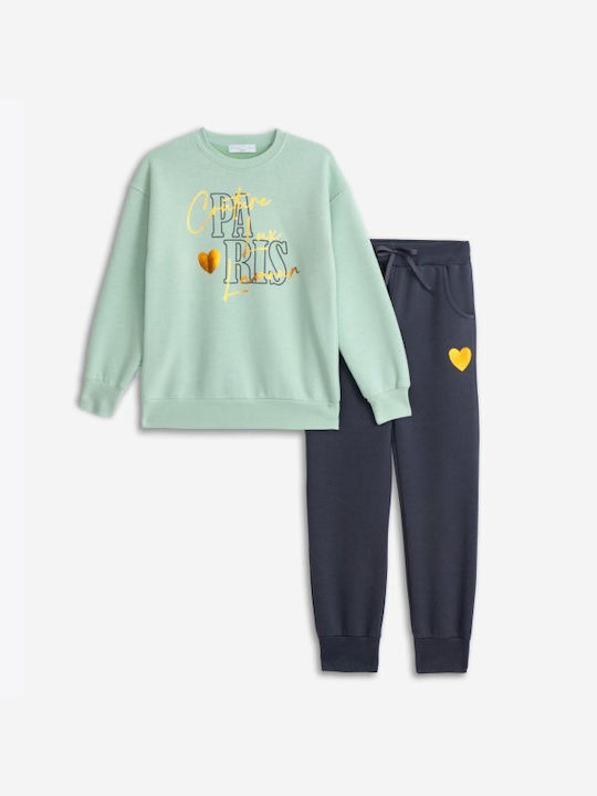 Funky Kids Sweatpants Set Light Green