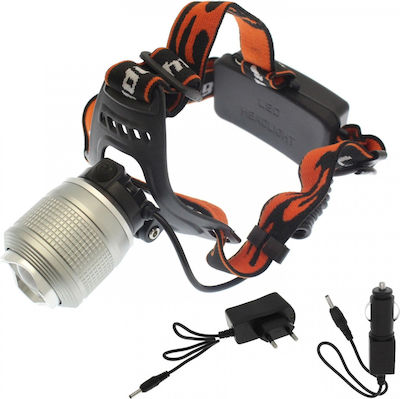 Rechargeable Headlamp LED Waterproof IPX4 with Maximum Brightness 500lm Silver