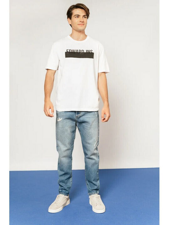 Ανδρικό Παντελόνι Τζιν με Loose Εφαρμογή Light Blue