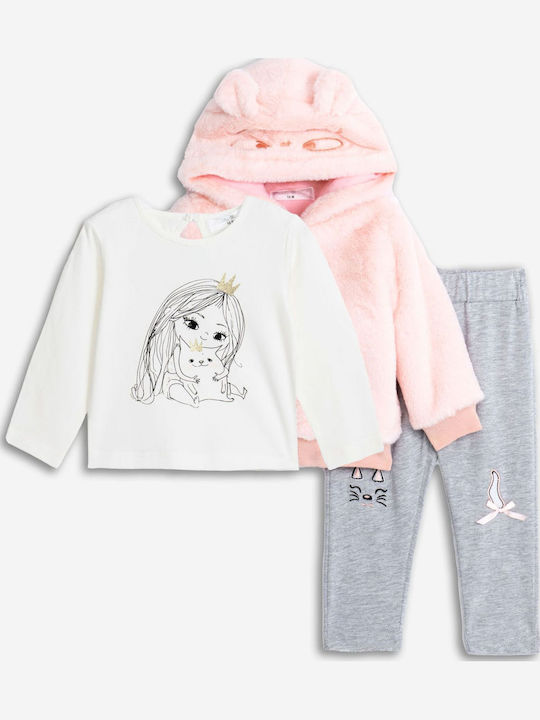 Funky Kids Clothing Sets with Ecru Leggings 3 Pieces
