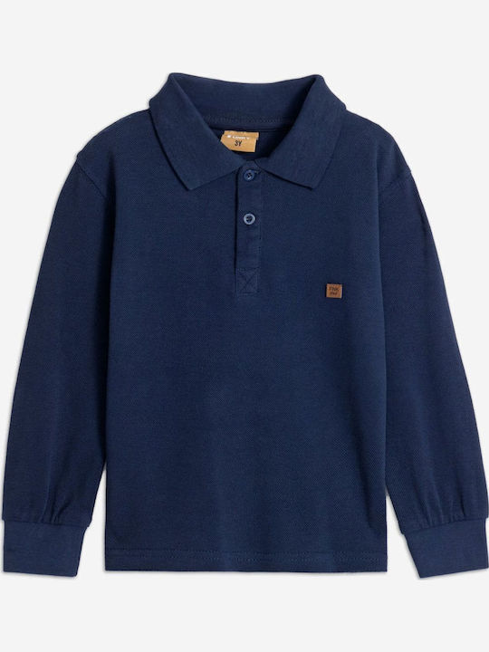 Funky Kinderpolo Langarm Blau