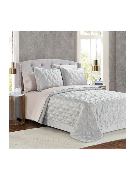 Liolios Home Set Coverlet Queen Size Beige 250x240cm 3pcs