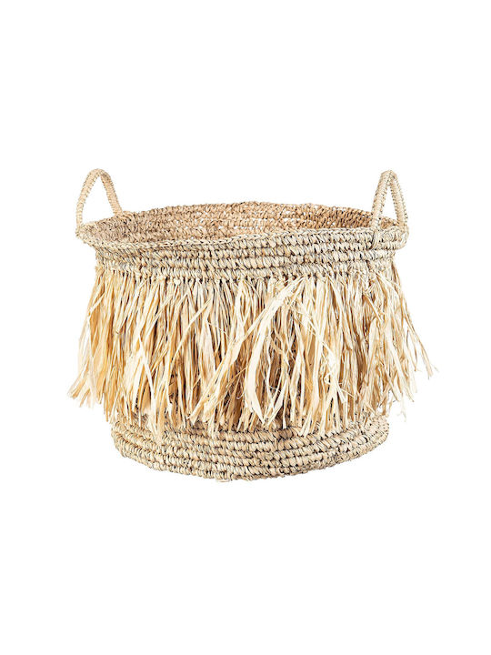 Decorative Basket Wicker with Handles Beige S Line