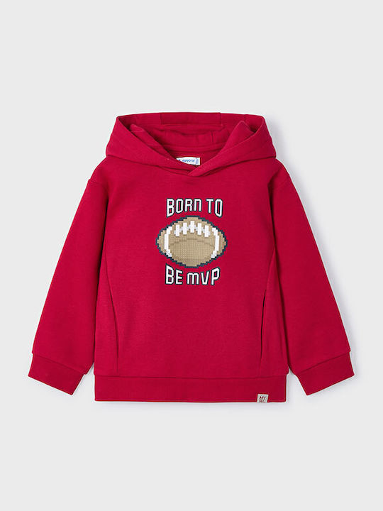 Kids Sweatshirt with Hood and Pockets Red