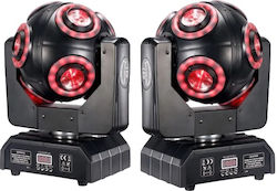 Led Moving Head Beam Light Halo Rgbw 4in1 Led Tilt Scan 360â°rotation 2pcs Eu Plug