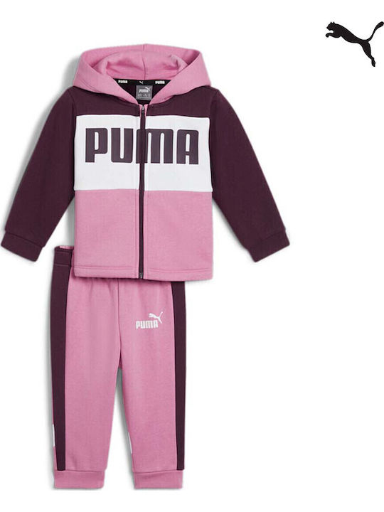 PUMA Παιδικό Σετ Φόρμας Ροζ Μωβ 2τμχ Minicats