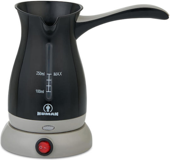 Human Electric Greek Coffee Pot 650W with Capacity 300ml Black