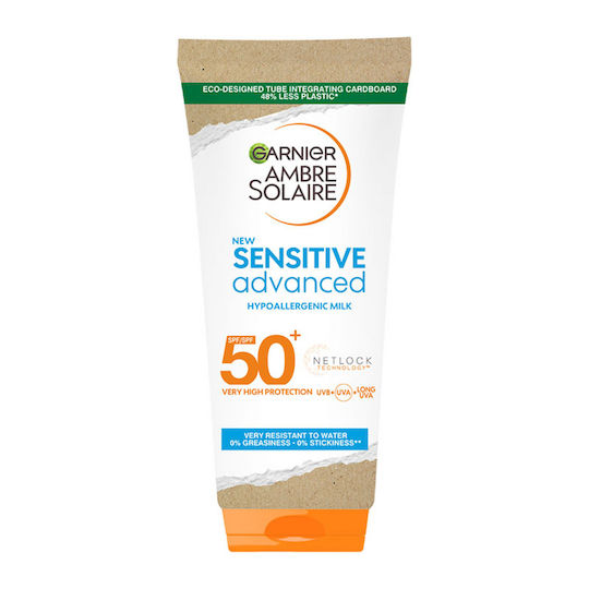 Garnier Ambre Solaire Advanced Sensitive Hypoallergenic Waterproof Sunscreen Body Cream SPF50+ 200ml