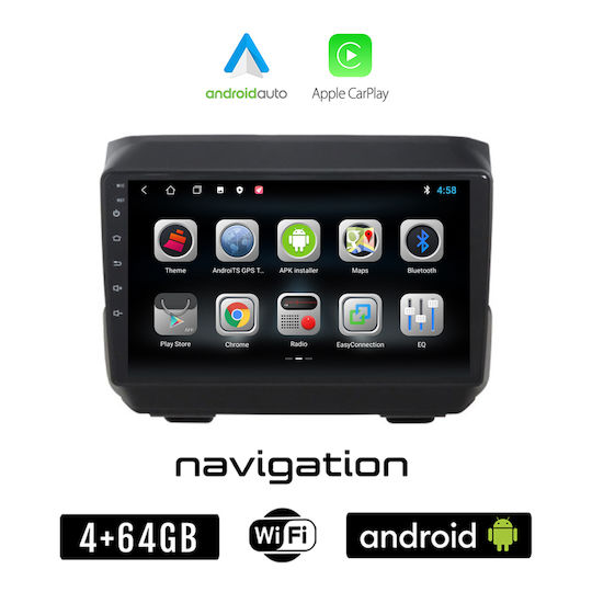 Car Audio System for Jeep Wrangler 2018 (Bluetooth/USB/WiFi/GPS/Apple-Carplay/Android-Auto) with Touch Screen 9"