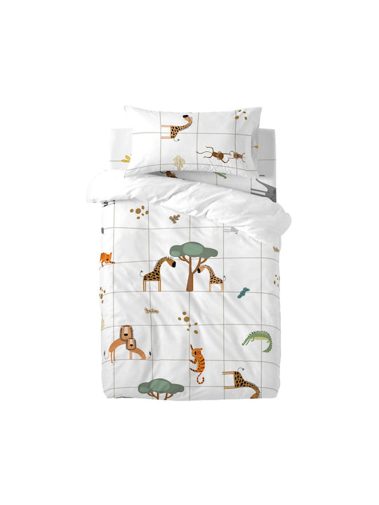 HappyFriday Baby Duvet Cover Set With Pillowcase Multicolour 100x120cm