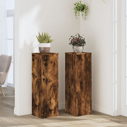 vidaXL Pflanzenständer Holz Beige 25cmx25cmx80c...