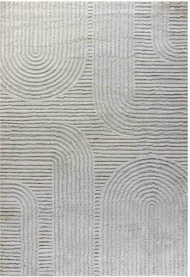 Tzikas Carpets Alloy Teppich Rechteckig Synthetisch,Polyester/Cotton/Leather Gray