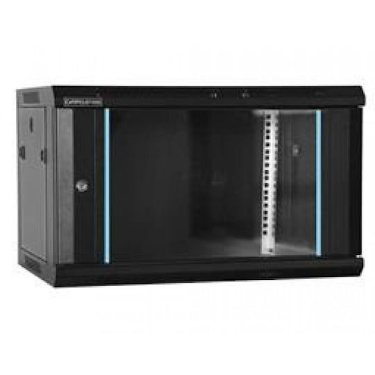 DateUp Wandmontiert Rack-Schrank 12U 54x60x63.5cm Schwarz MW.5612