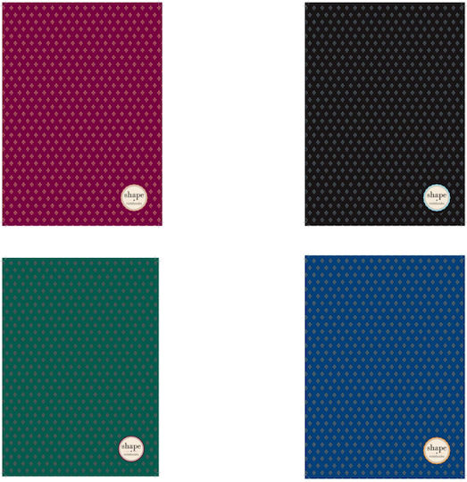 Shape Notebooks Σπιράλ Τετράδιο Ριγέ Α4 4 Θεμάτων Fiore