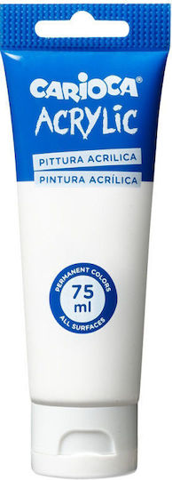 Carioca Сет акрилни бои за живопис White 75мл 1бр