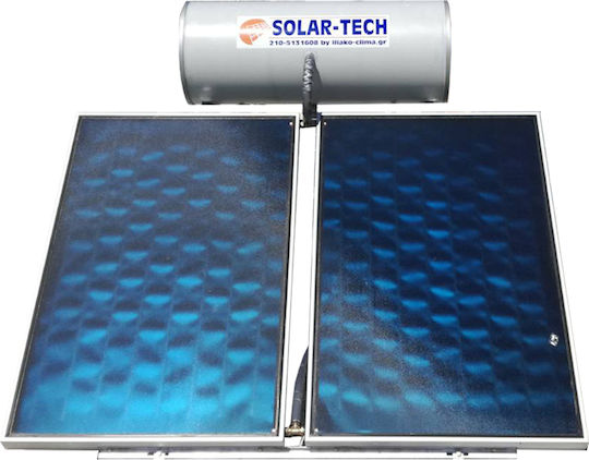 Solar-Tech ST-DGL Ηλιακός Θερμοσίφωνας 200lt Glass Τριπλής Ενέργειας 3τ.μ. Επιλεκτικός