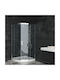 Orabella Vitalia Angolo Easy Fix Cabinet Duș Semicirculară cu Glisare Ușă 90x200cm