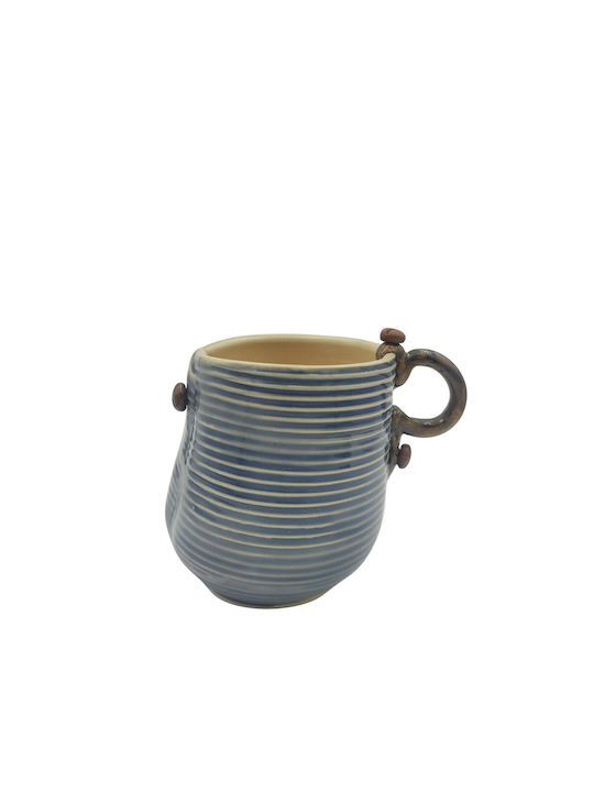 Tasse Keramik Blau 1Stück