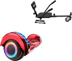 Smart Balance Wheel Transformers ElectroRed PRO Distanță Standard și Scaun de Confort Negru Hoverboard with 15km/h Max Speed and 10km Autonomy in Portocaliu Color with Seat