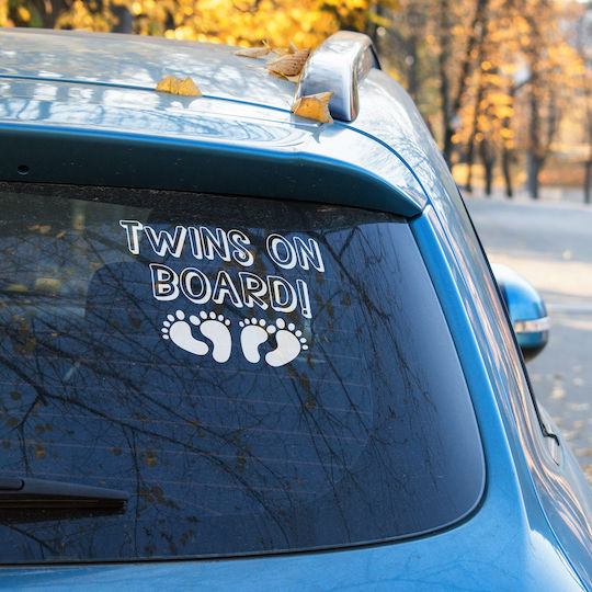 Baby an Bord Schild mit Aufkleber Weiß