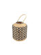 Espiel Rattan Lantern Black 26x26x31cm