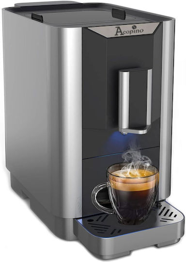 Acopino Venezia Automatic Espresso Machine 1450W Pressure 19bar with Grinder Anthracite
