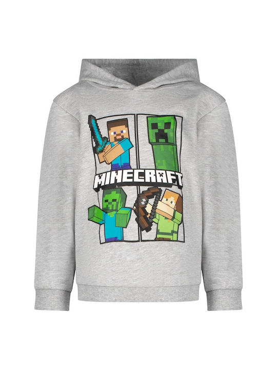 Minecraft Hanorac pentru copii cu glugă Gri