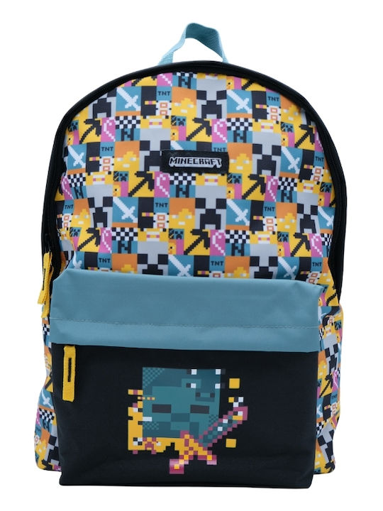 Minecraft School Bag Backpack Junior High-High School Multicolored