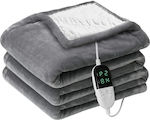 Electric Washable Blanket Gray 130x150cm