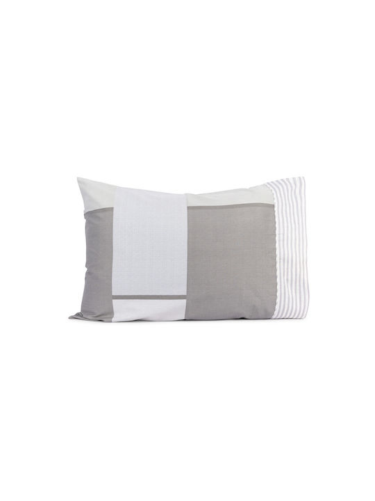 Mc Decor Premium Μαξιλαροθήκη Γκρι 50x70εκ.