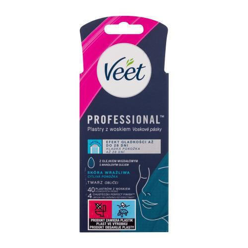 Veet Easy-Gel Ταινίες Αποτρίχωσης για το Πρόσωπο για Ευαίσθητες Επιδερμίδες 40τμχ