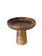 Boltze Decorative Bowl Pedestal Brown 24x24x20cm