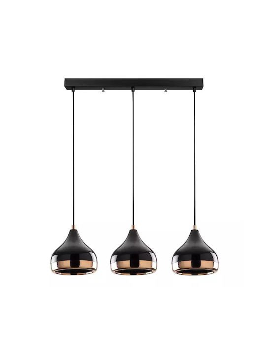 Martin Pendant Light Three-Light for Socket E27 Black