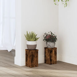 vidaXL Plant Stands Wooden Beige 10cmx10cmx18cm...