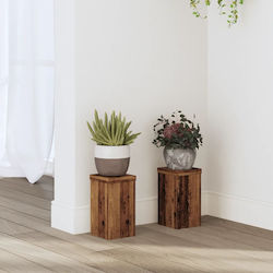 vidaXL Plant Stands Wooden Beige 10cmx10cmx18cm...