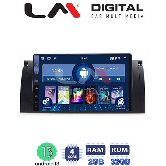 LM Digital Car Audio System for BMW X5 / E39 / Series 5 (E39) / Series 7 (E38) / X5 (E53) 2002>2004 (Bluetooth/USB/WiFi/GPS/Apple-Carplay/Android-Auto)