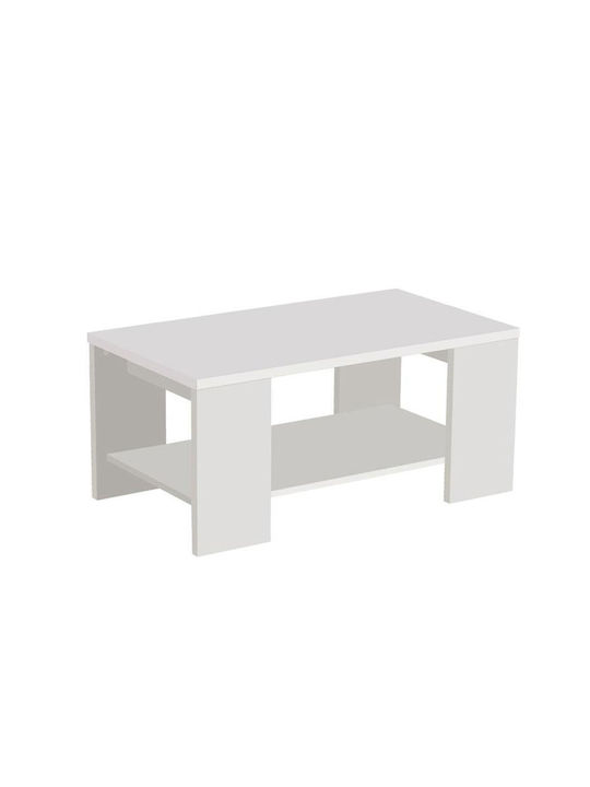 Rechteckig Couchtisch Union White L90xB50xH41cm