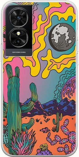 Psychedelic Cactus Tcl 50 Se Flexible TPU Transparent Silicone