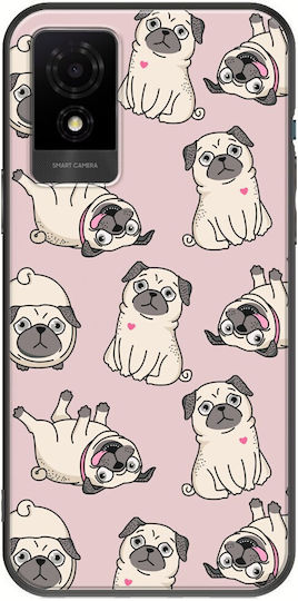 Pug Lover Tcl 501 Black Tpu Μαύρη Σιλικόνη