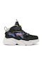 Memory Kids Sneakers High with Scratch Blue