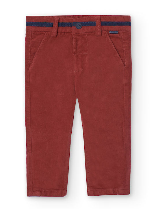 Kids Trousers Chino Corduroy Burgundy