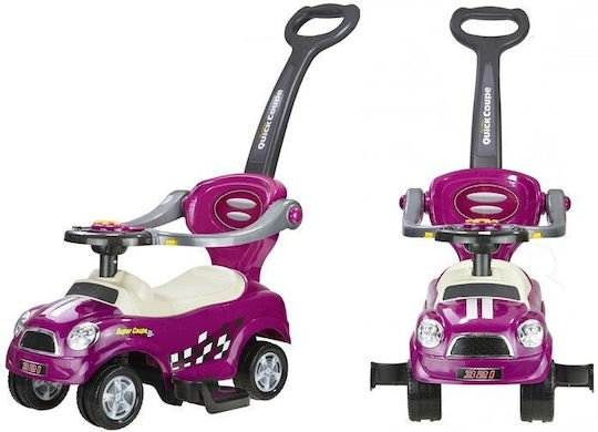 Lean Toys Mașină Ride On Cu Mâner Pentru Părinți Violet