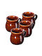 Kadax Schimbare de căldură Cană Ceramică Maro 250ml 4buc