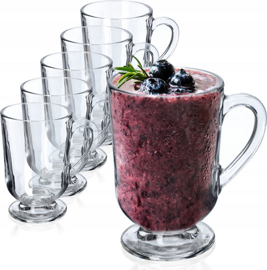 Kadax Mug Glass Transparent 300ml 6pcs
